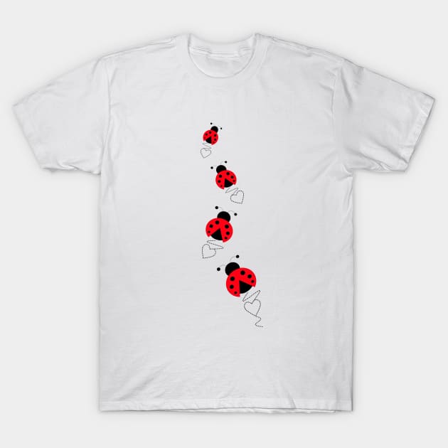 LADY Bug Love Happy Valentines Day. T-Shirt by SartorisArt1